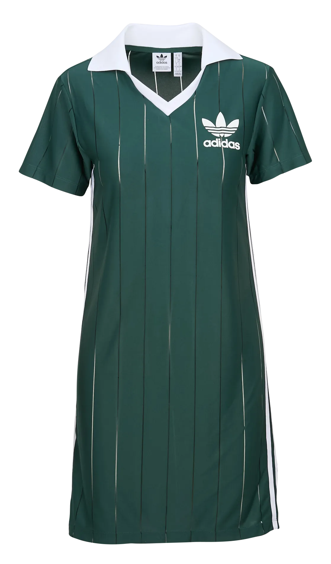 ADIDAS Vestido corto de rayas en verde