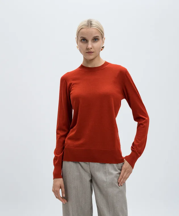 Agnona Red jumper made of cashmere and silk
