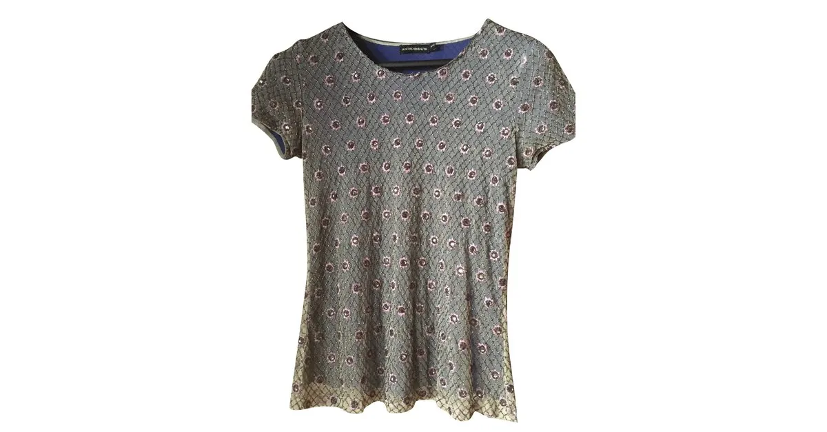 Antik Batik Tops Rosa Azul 