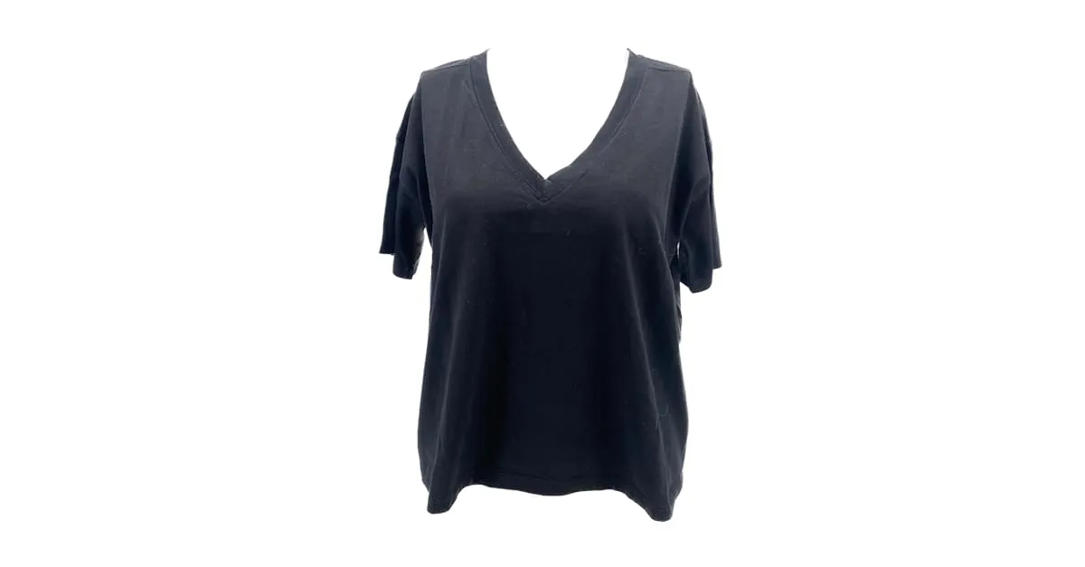 Autre Marque Camiseta LOULOU STUDIO.Internacional M Algodón Negro 