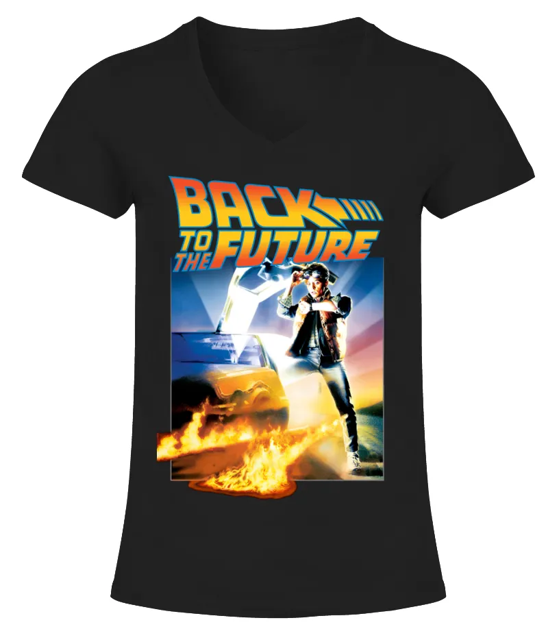 Back to the Future BK 006 Camiseta cuello pico Mujer