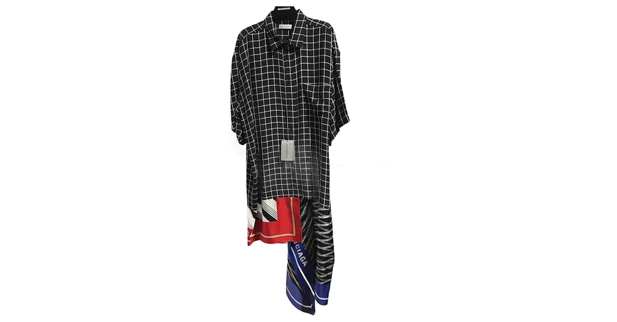 BALENCIAGA Vestidos T.fr 34 Seda Negro 