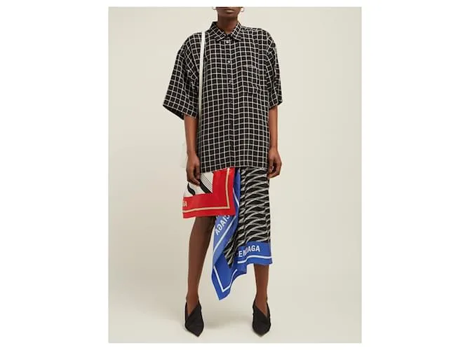 BALENCIAGA Vestidos T.fr 34 Seda Negro 