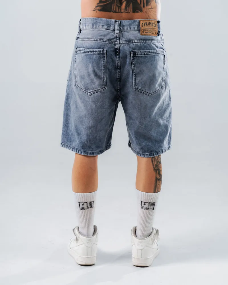 Bermuda Regular Para Hombre Azul Con Rotos