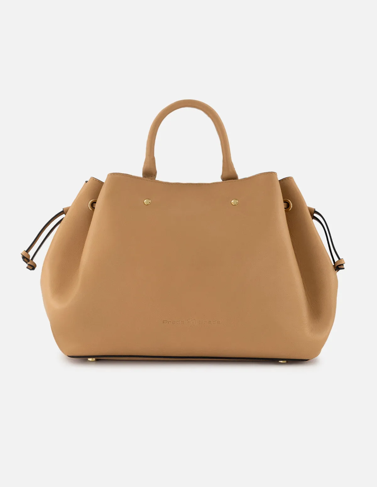 Bolso de mano de piel napa para mujer color cuero