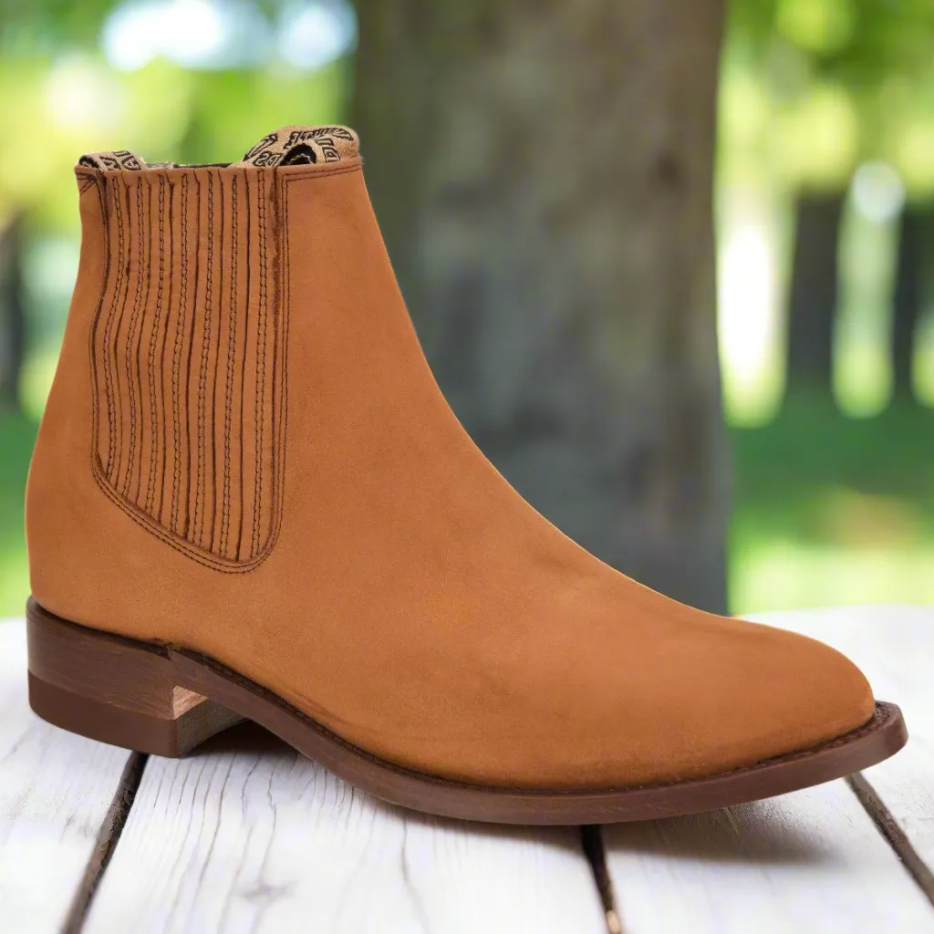 BOTINES DE CHARRO TMWD110719 LIGHT BROWN (NUBUCK)  CHARRO BOOTS