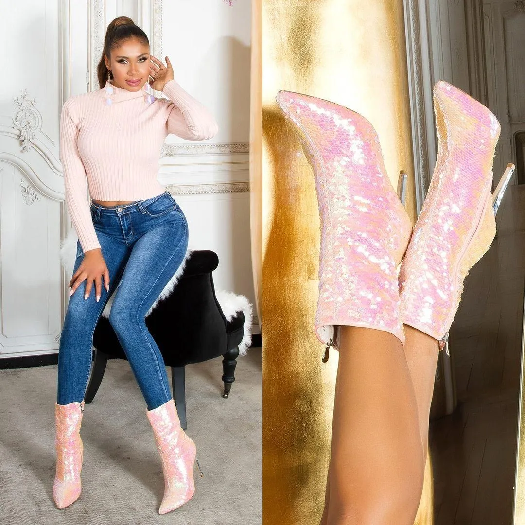 Botines de Fiesta Rosa 