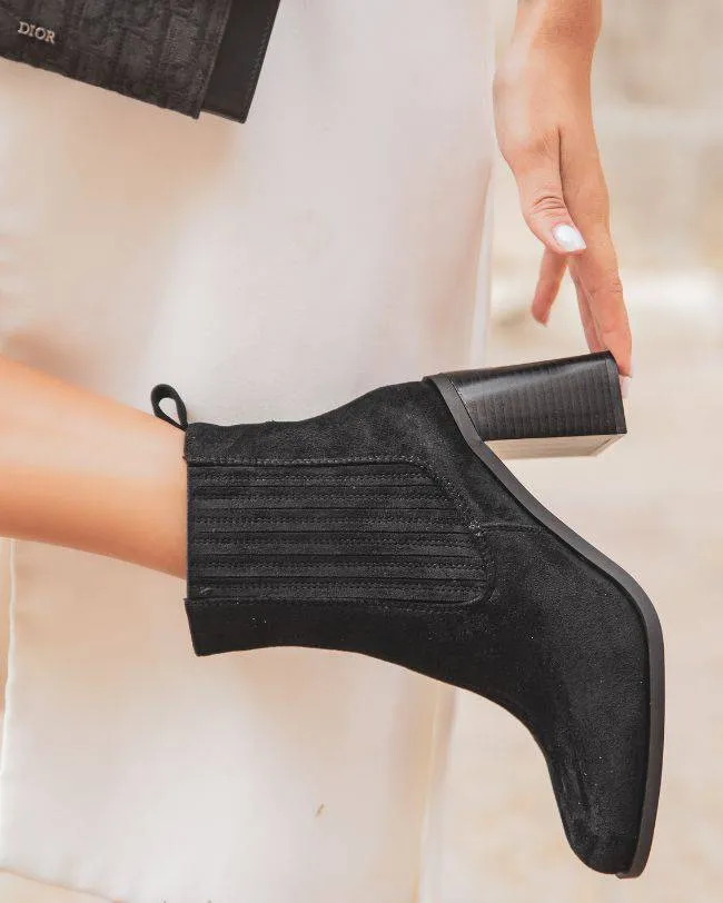 BOTINES DE MUJER NEGROS CON TACóN  VéNUSSIA