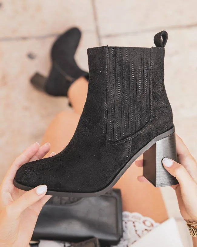 BOTINES DE MUJER NEGROS CON TACóN  VéNUSSIA