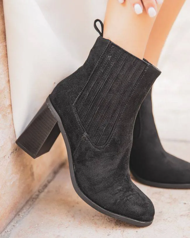 BOTINES DE MUJER NEGROS CON TACóN  VéNUSSIA
