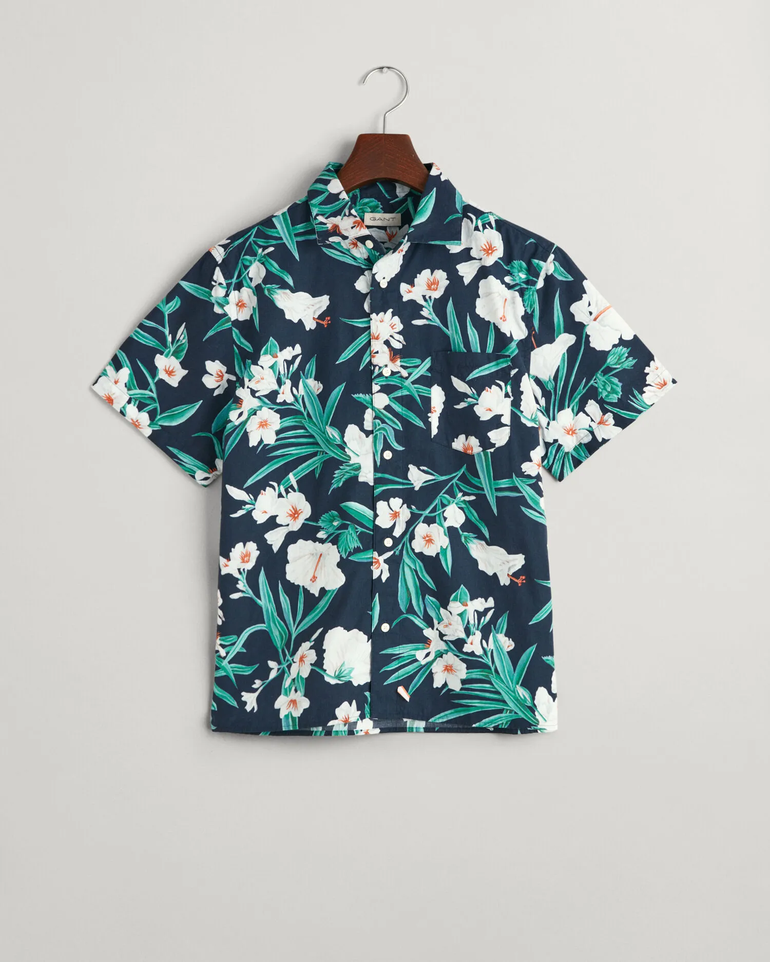 Camisa de manga corta de algodón con estampado de adelfas Teens