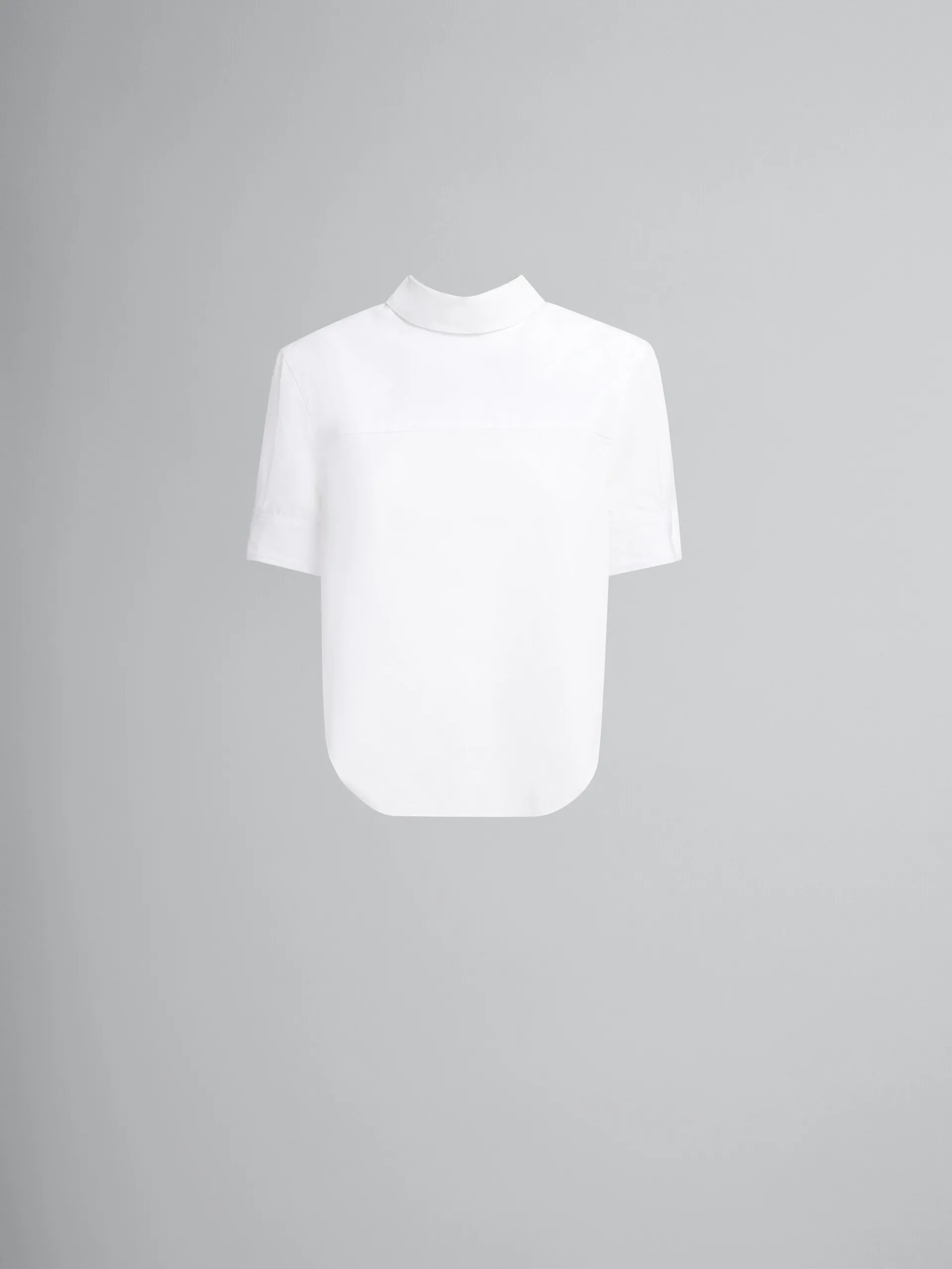 Camisa invertida blanca de popelina orgánica