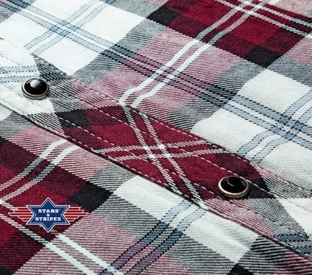 Camisa moda western para mujer a cuadros con mosaicos nativo americanos bordados