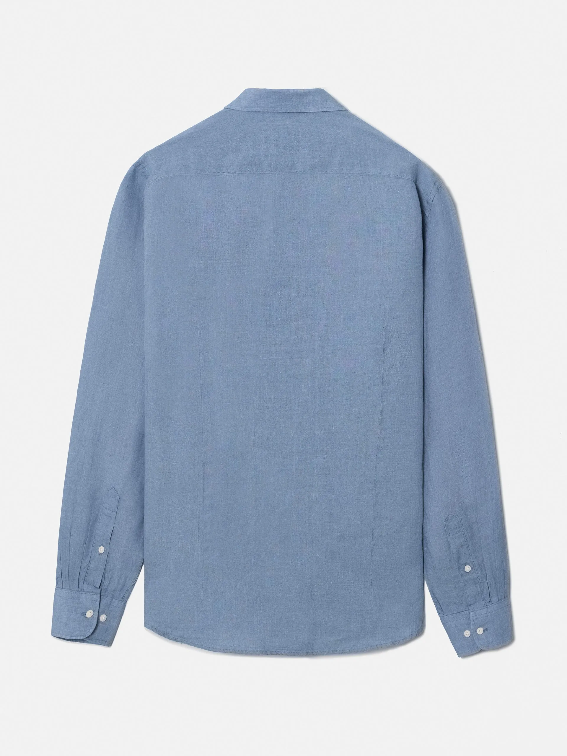 Camisa sport linen azul indigo