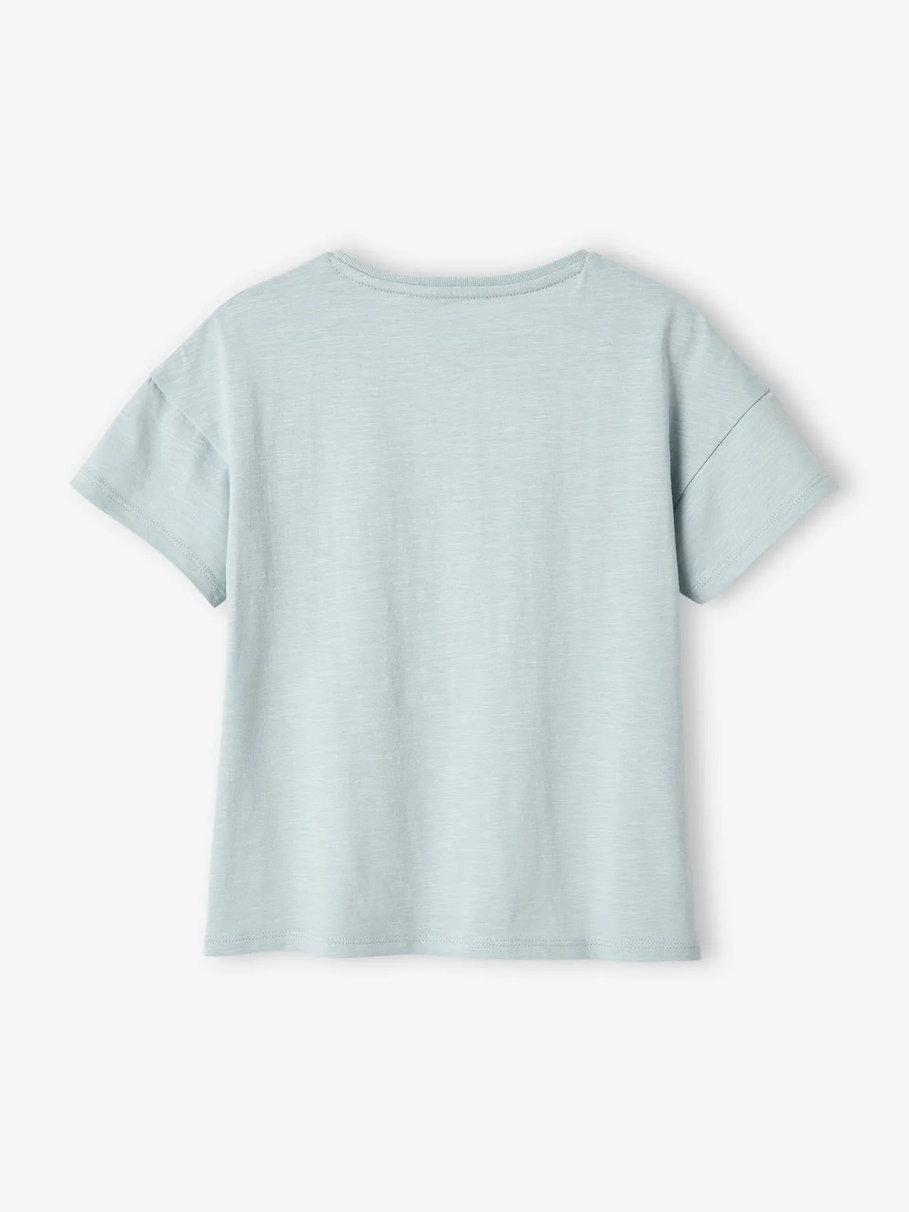 Camiseta con motivo con flecos y detalles irisados para niña