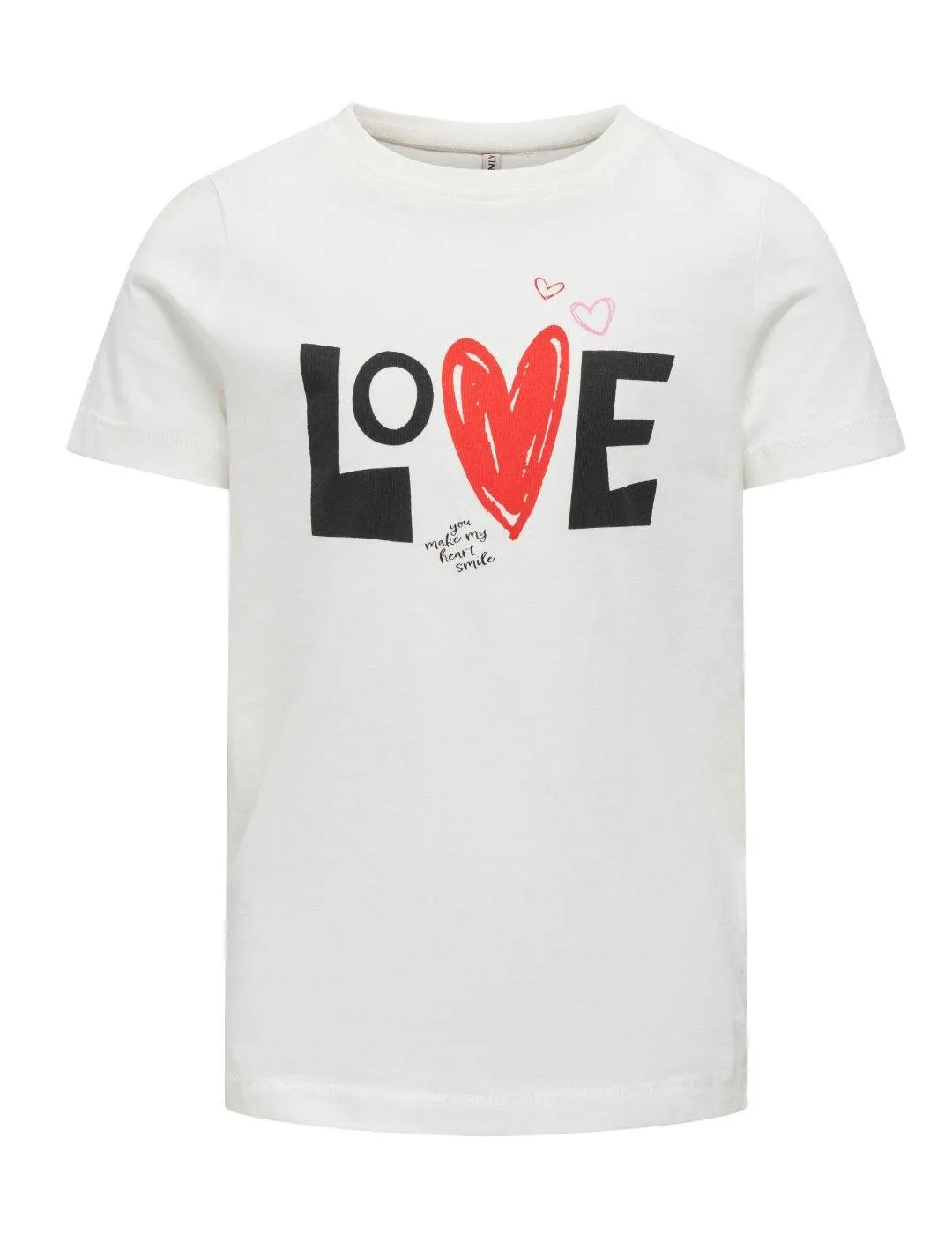 Camiseta Only Kids  Gloovi blanca manga corta para niña
