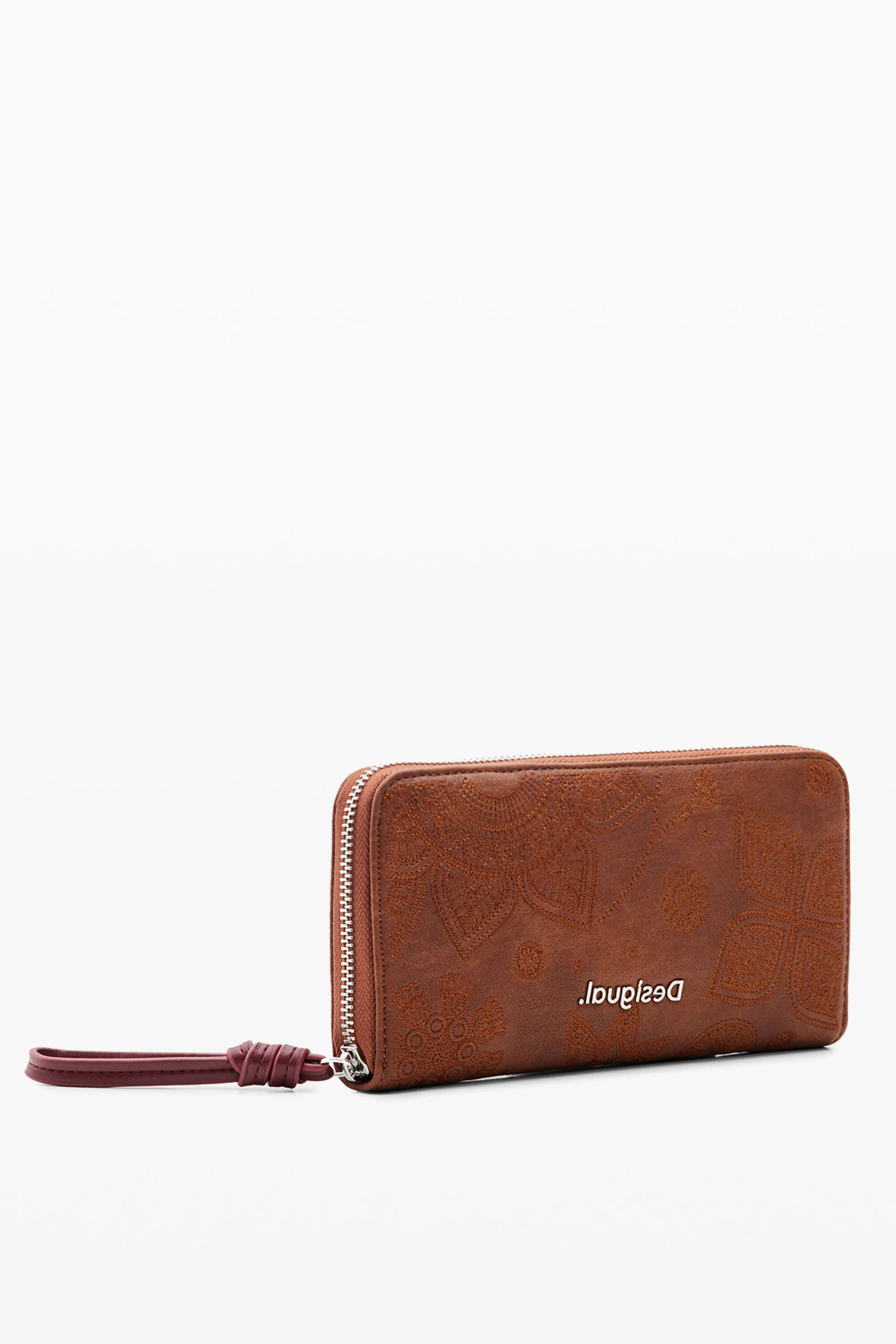 Cartera grande bordado flores