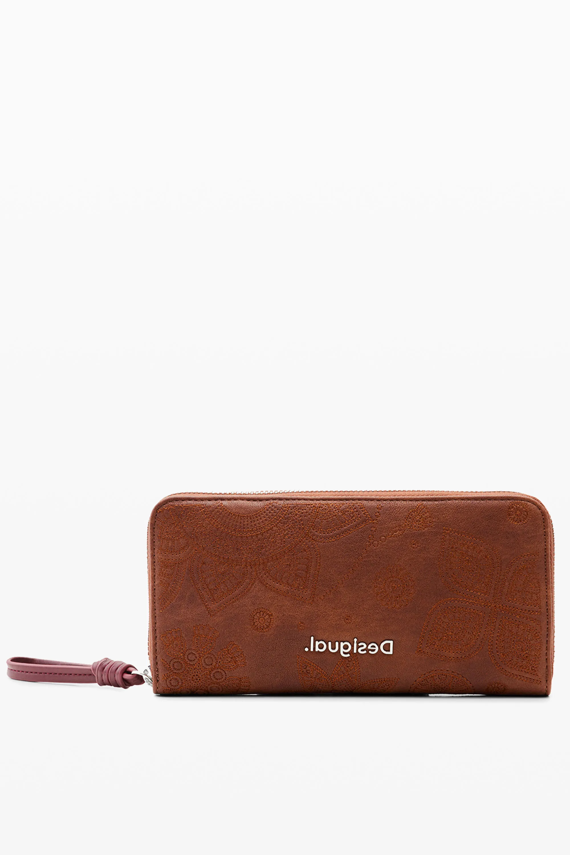 Cartera grande bordado flores