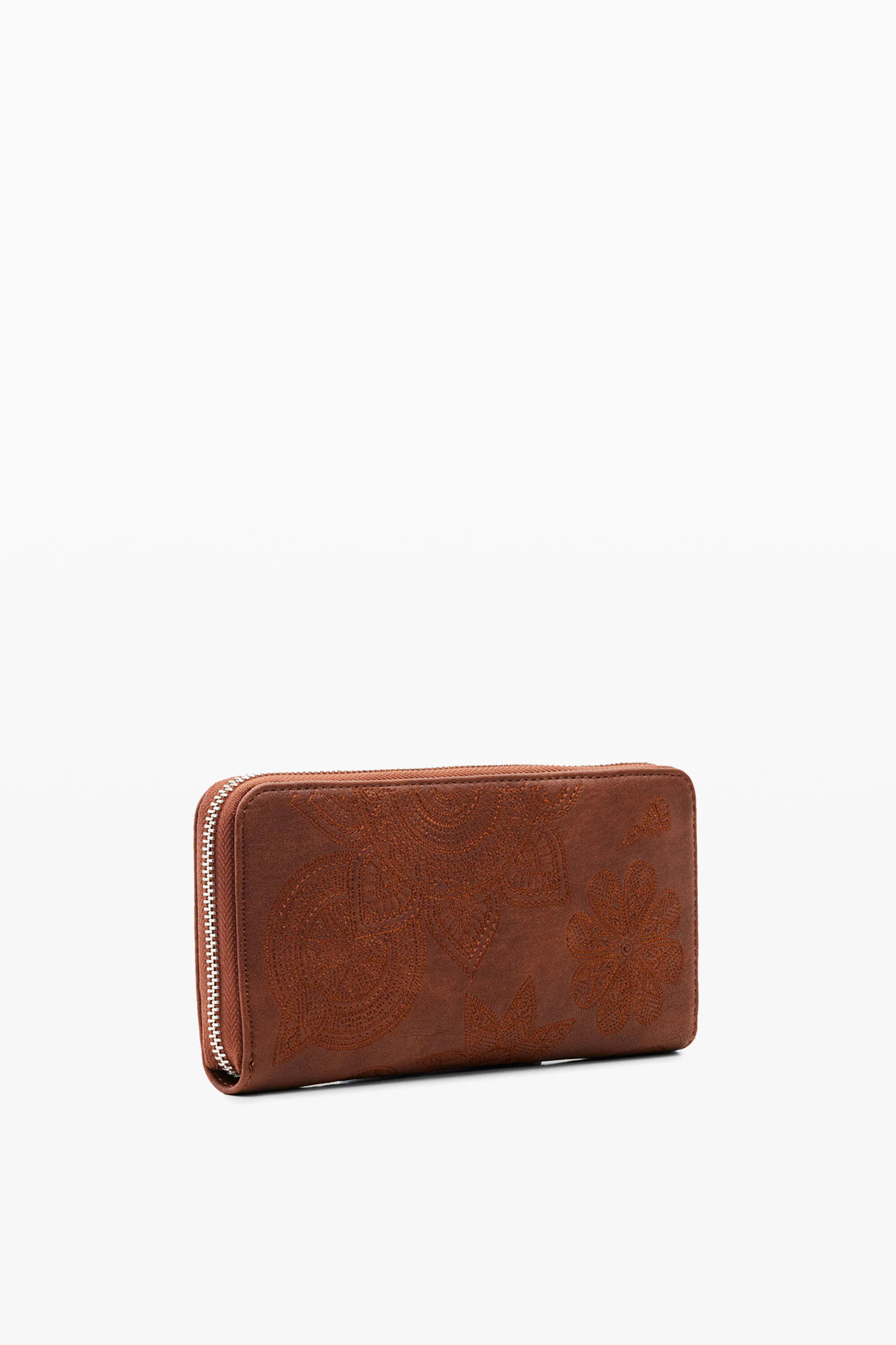 Cartera grande bordado flores