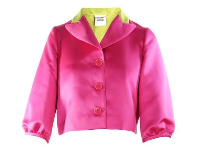 Chaqueta corta rosa neón MOSCHINO Fucsia 