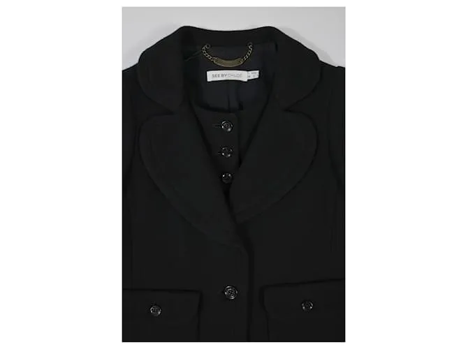 Chaqueta See by Chloé en lana negra Negro 