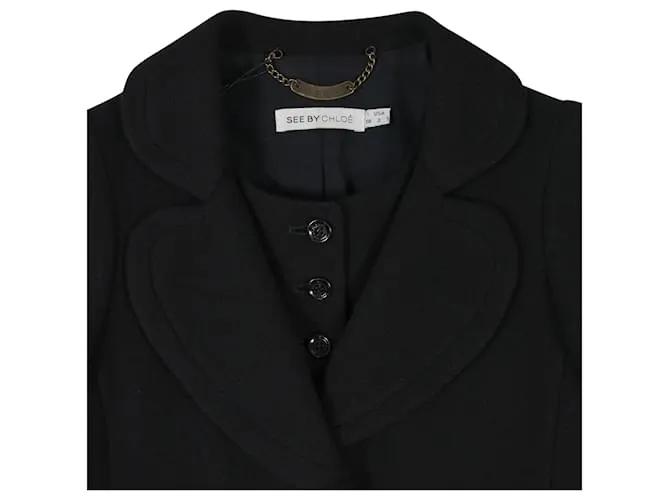 Chaqueta See by Chloé en lana negra Negro 