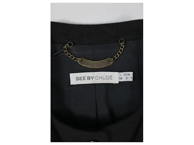 Chaqueta See by Chloé en lana negra Negro 