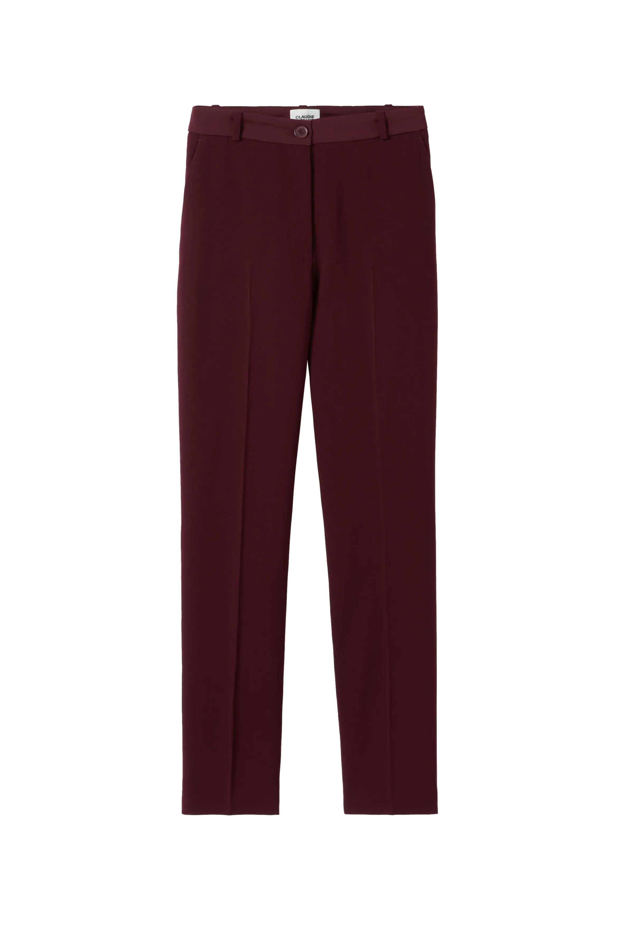 CLAUDIE PIERLOT Pantalón recto plisado en rojo