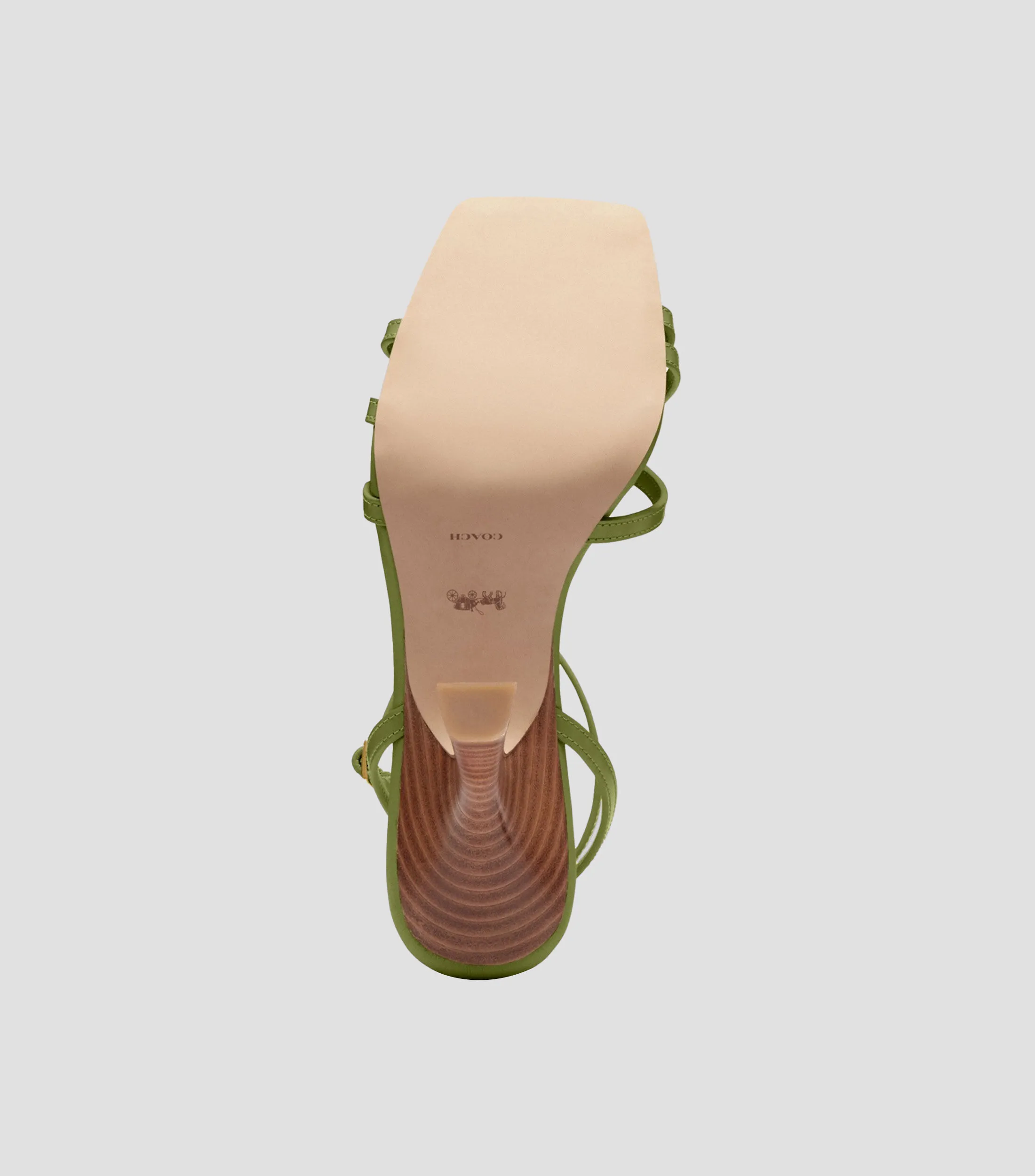 Coach Sandalias de pulsera Kelsey con tacón alto en piel Mujer