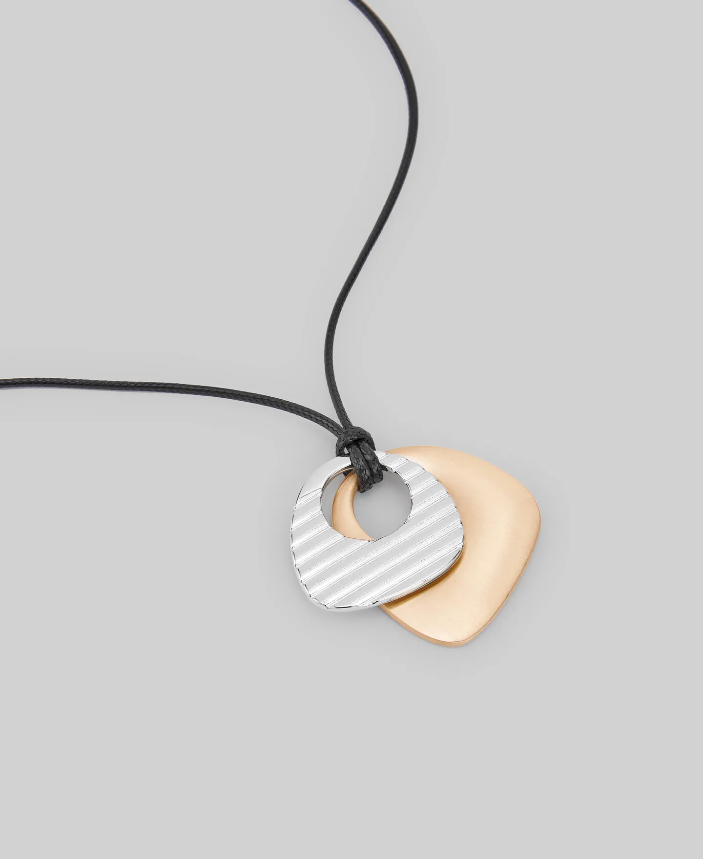 Collar dos piezas metálicas mujer