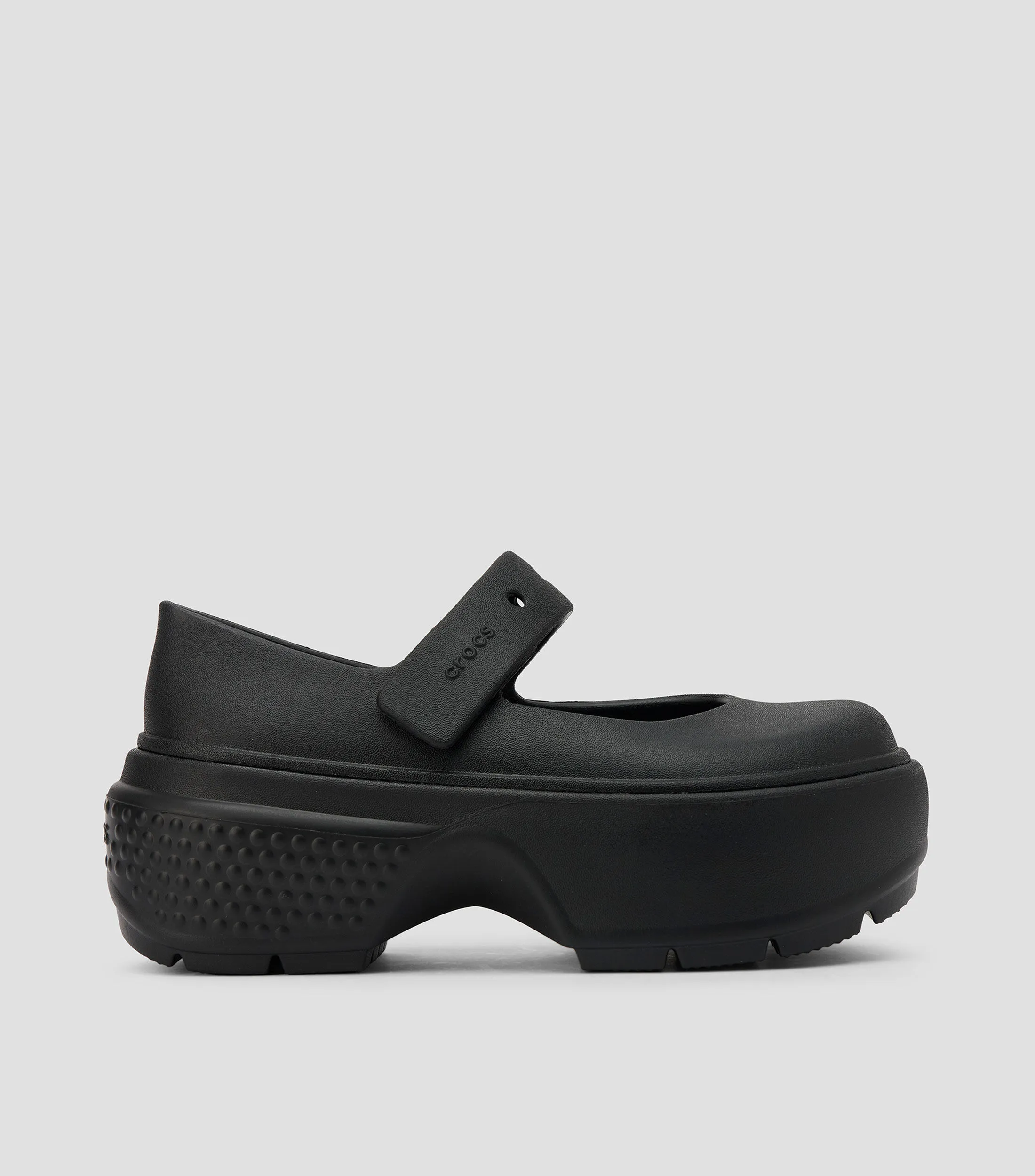 Crocs Sandalias Planas con Plataforma Stomp Mujer