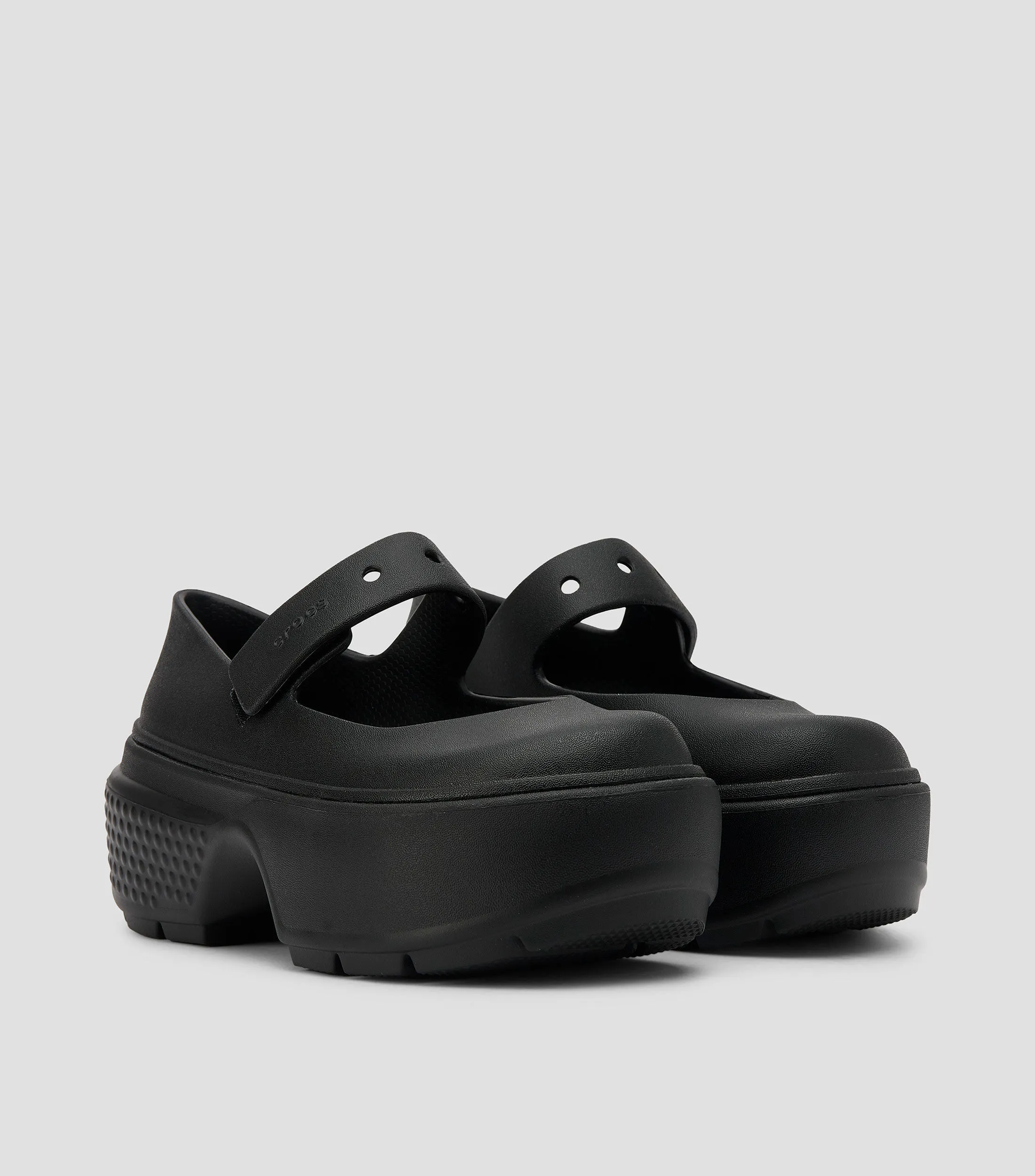 Crocs Sandalias Planas con Plataforma Stomp Mujer