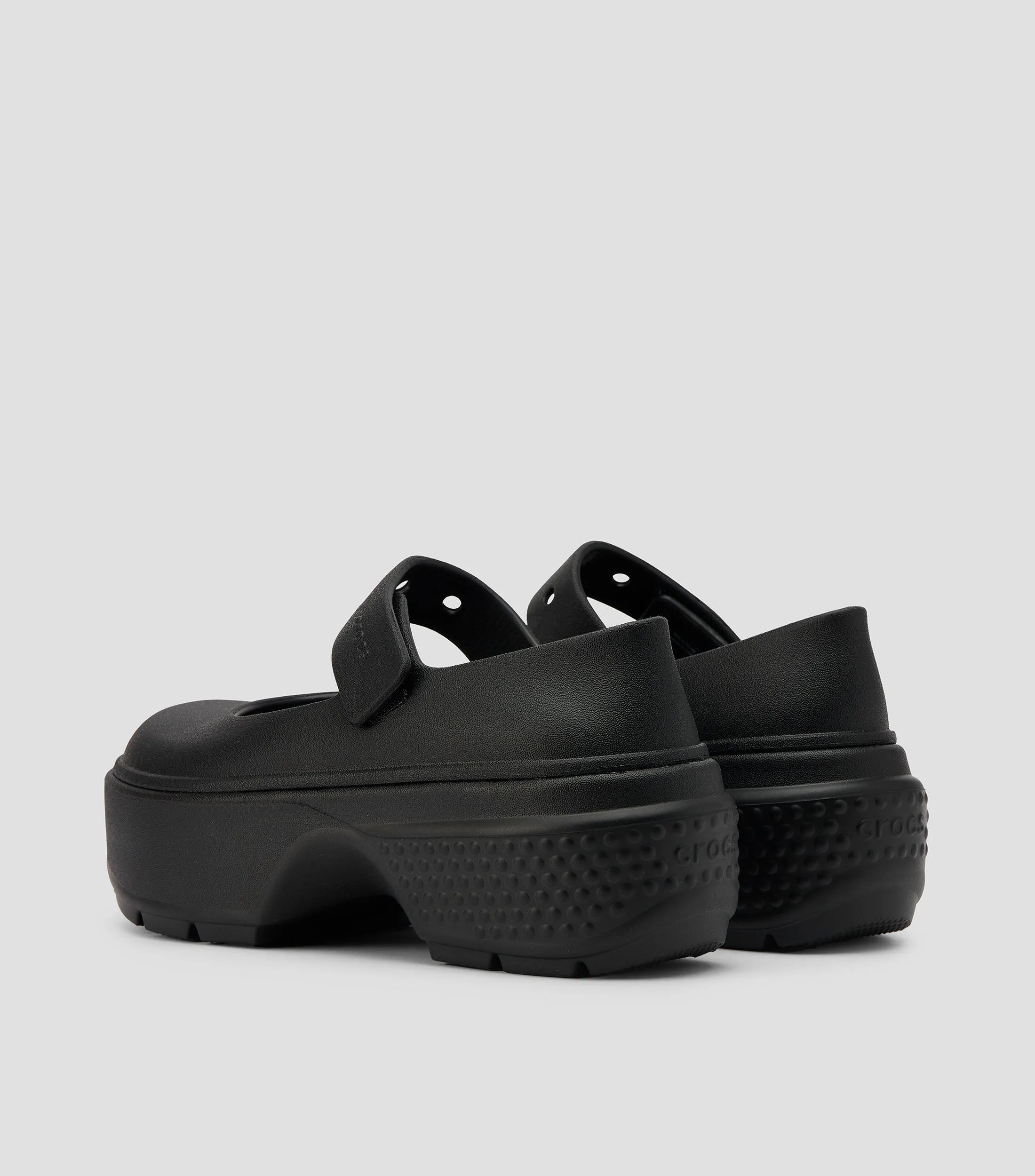 Crocs Sandalias Planas con Plataforma Stomp Mujer
