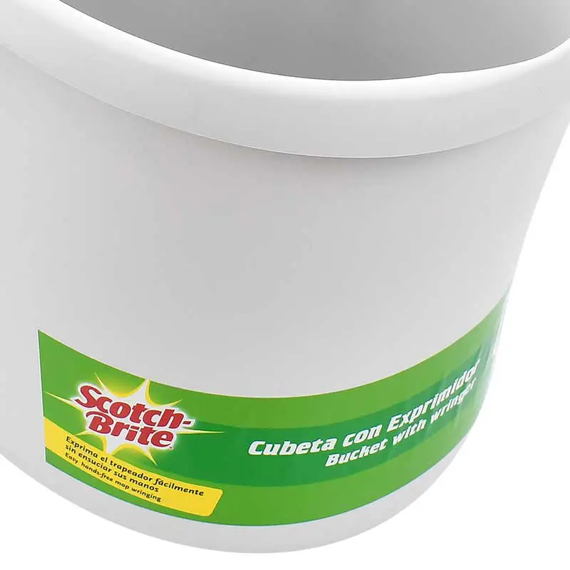 CUBETA CON EXPRIMIDOR 3M SCOTCHBRITE 10 LTS