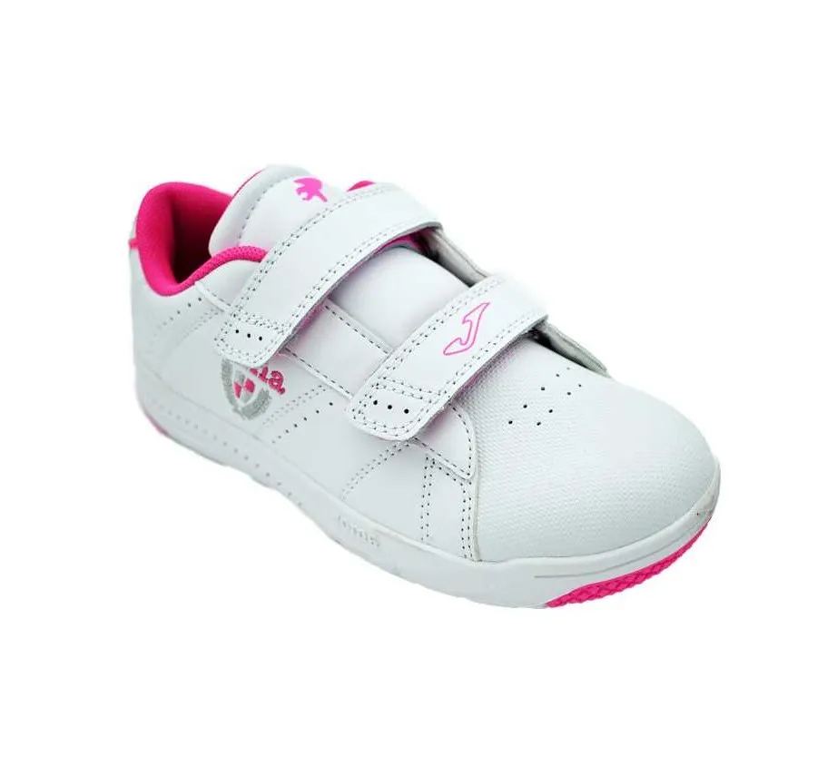 DEPORTIVO JOMA WPLAYW2142V PARA NIÑOS PLAY JR 2142 BLANCO/FUXIA CON DOBLE VELCRO Y PLANTILLA DE PIEL 26714