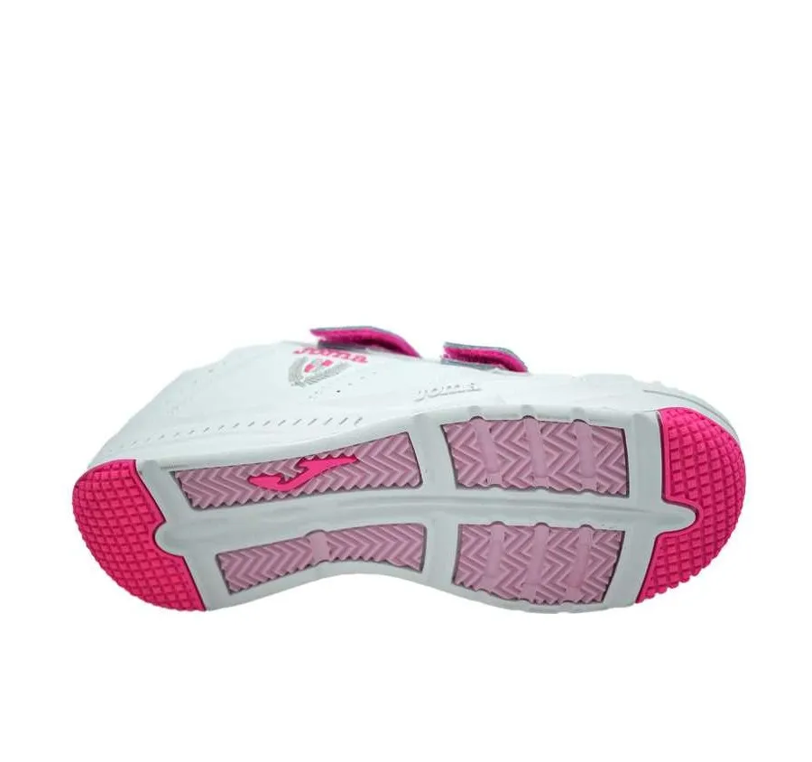DEPORTIVO JOMA WPLAYW2142V PARA NIÑOS PLAY JR 2142 BLANCO/FUXIA CON DOBLE VELCRO Y PLANTILLA DE PIEL 26714
