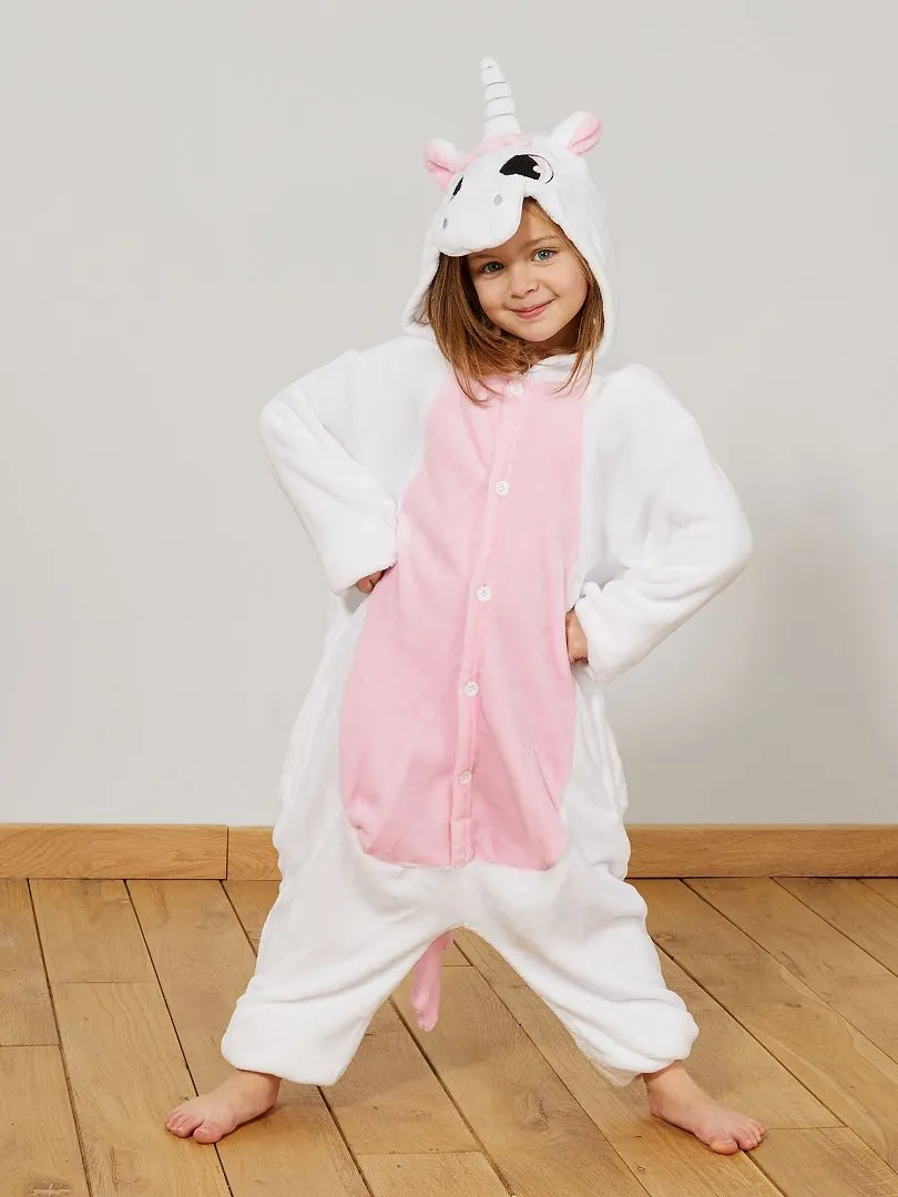 DISFRAZ DE UNICORNIO  BLANCO/ROSA