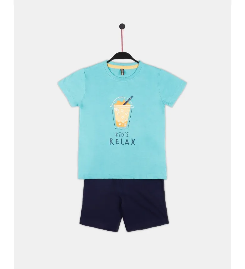 DIVER Pijama Manga Corta Relax turquesa