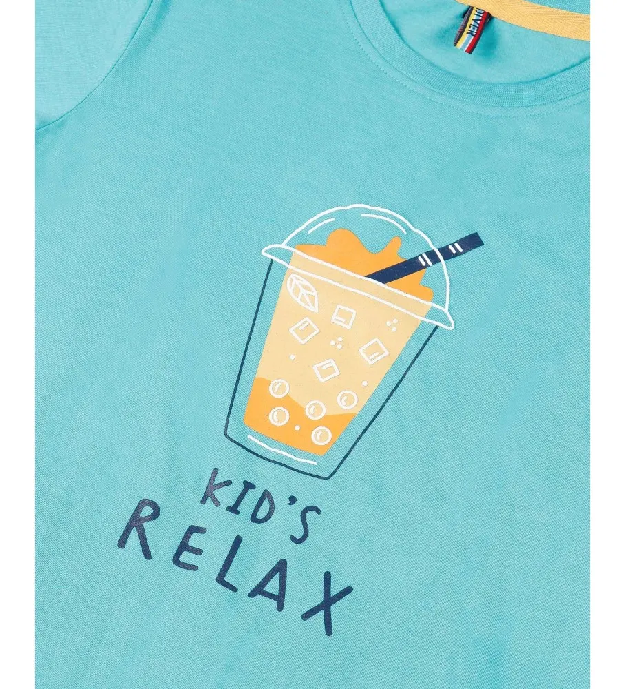DIVER Pijama Manga Corta Relax turquesa