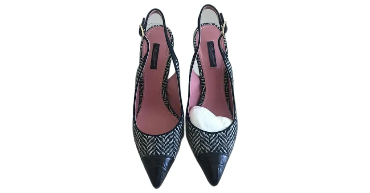 Dolce & Gabbana Tacones Negro Blanco 