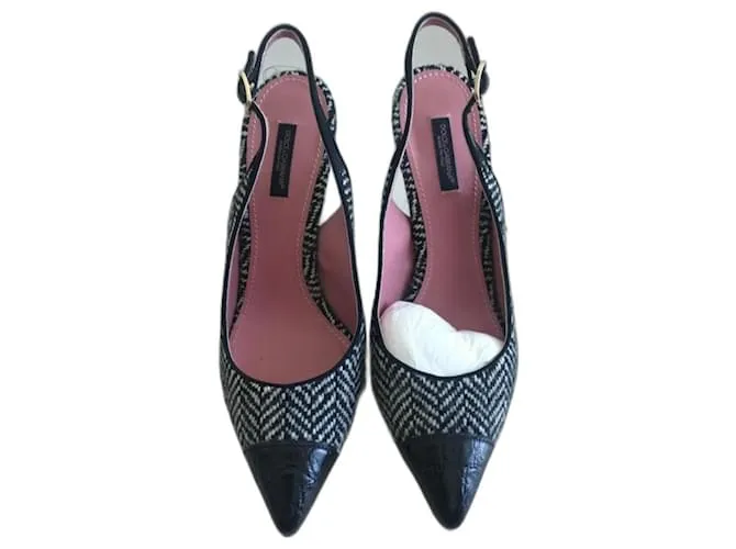 Dolce & Gabbana Tacones Negro Blanco 