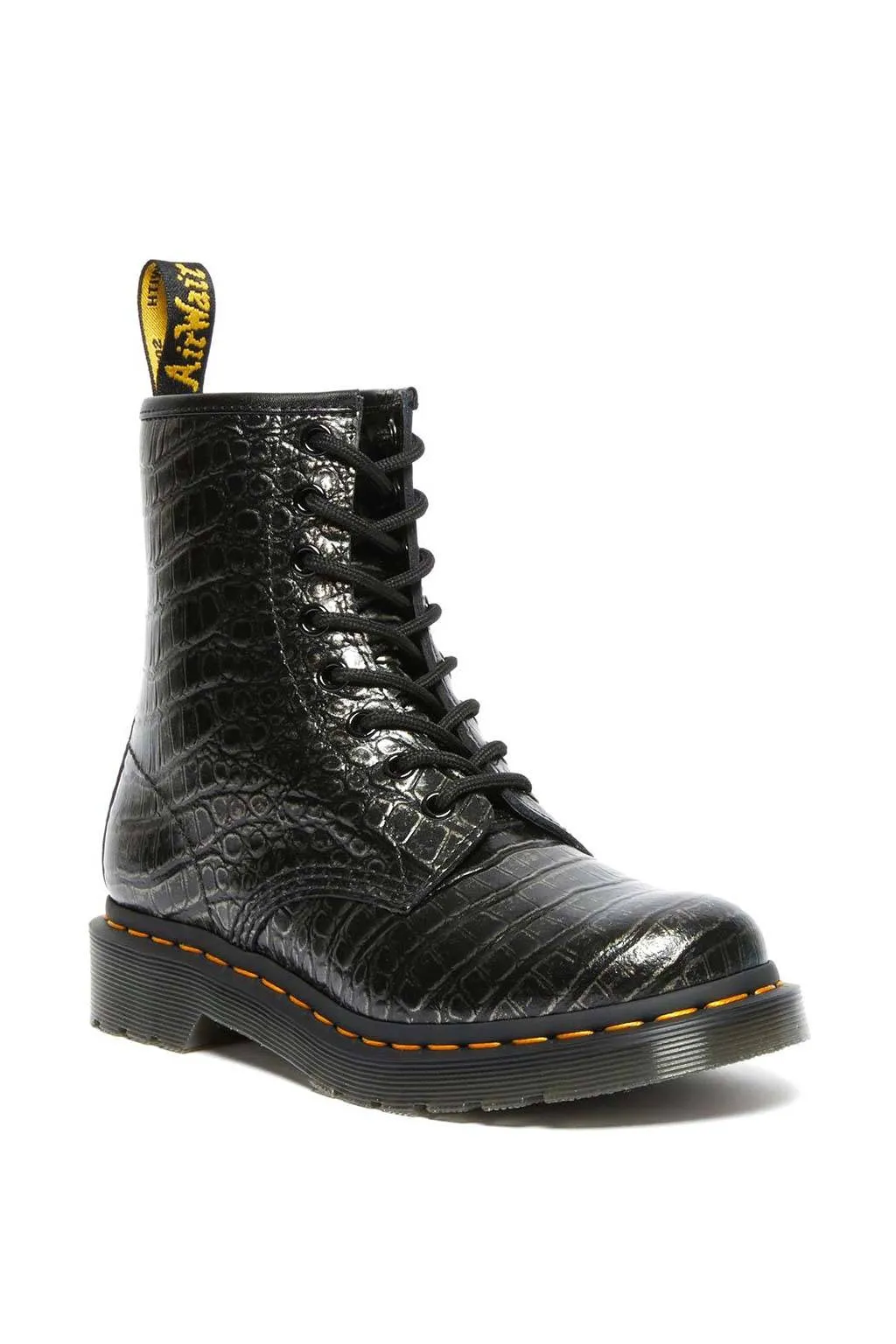 DrMartens 1460 gunmetal wild croc emboss 27249029
