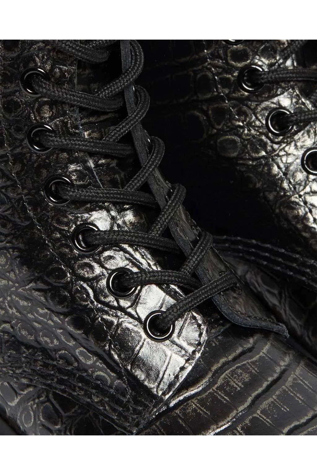 DrMartens 1460 gunmetal wild croc emboss 27249029