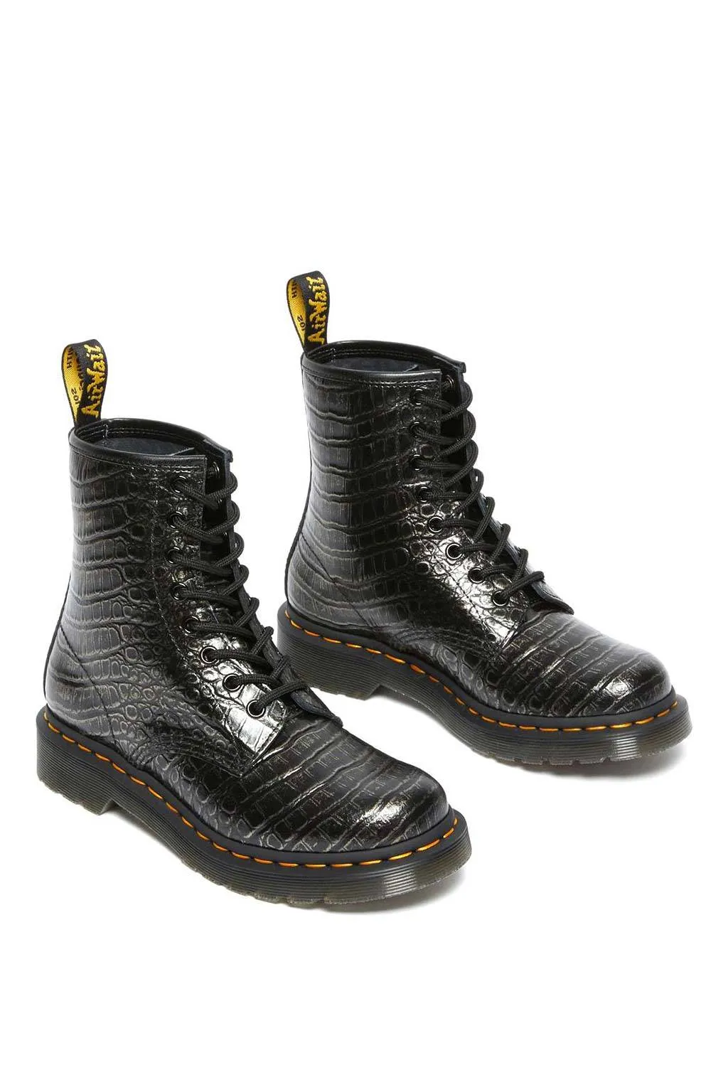 DrMartens 1460 gunmetal wild croc emboss 27249029