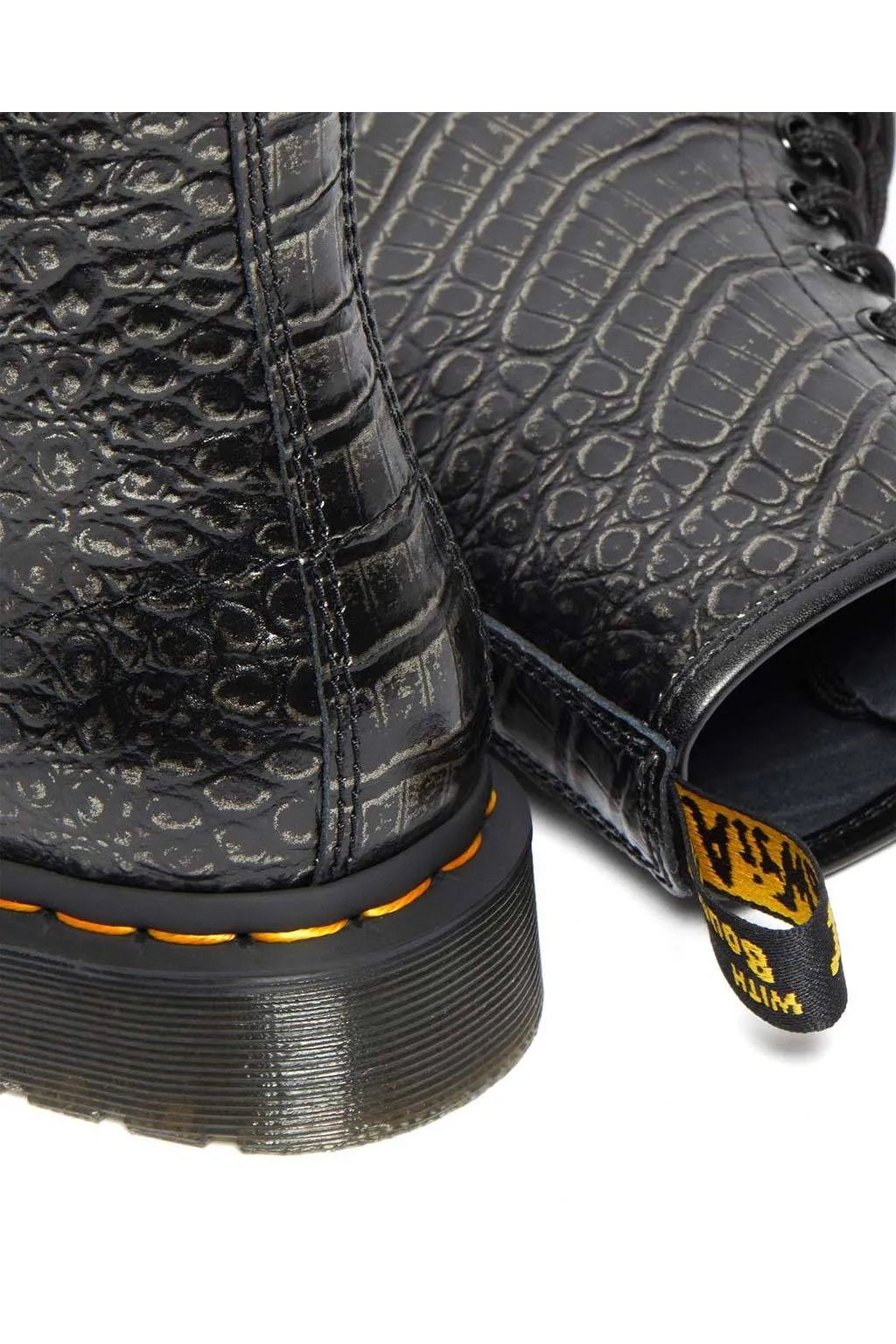 DrMartens 1460 gunmetal wild croc emboss 27249029