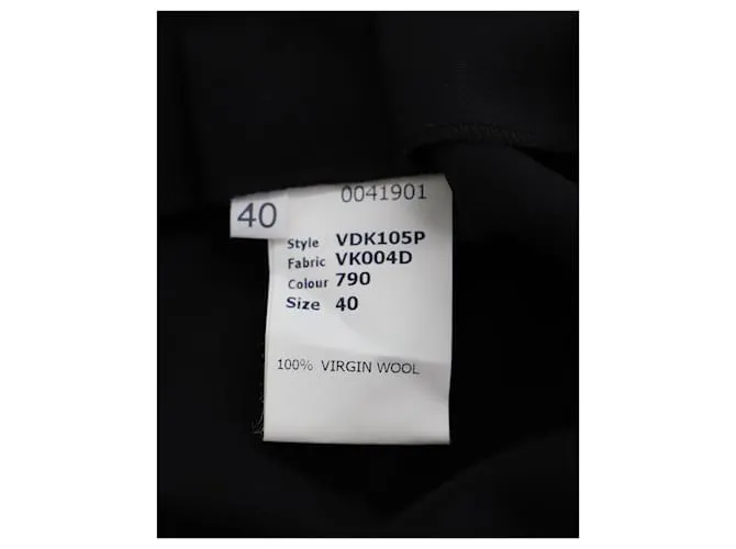Falda plisada con cinturón en lana negra de Viktor & Rolf Negro 