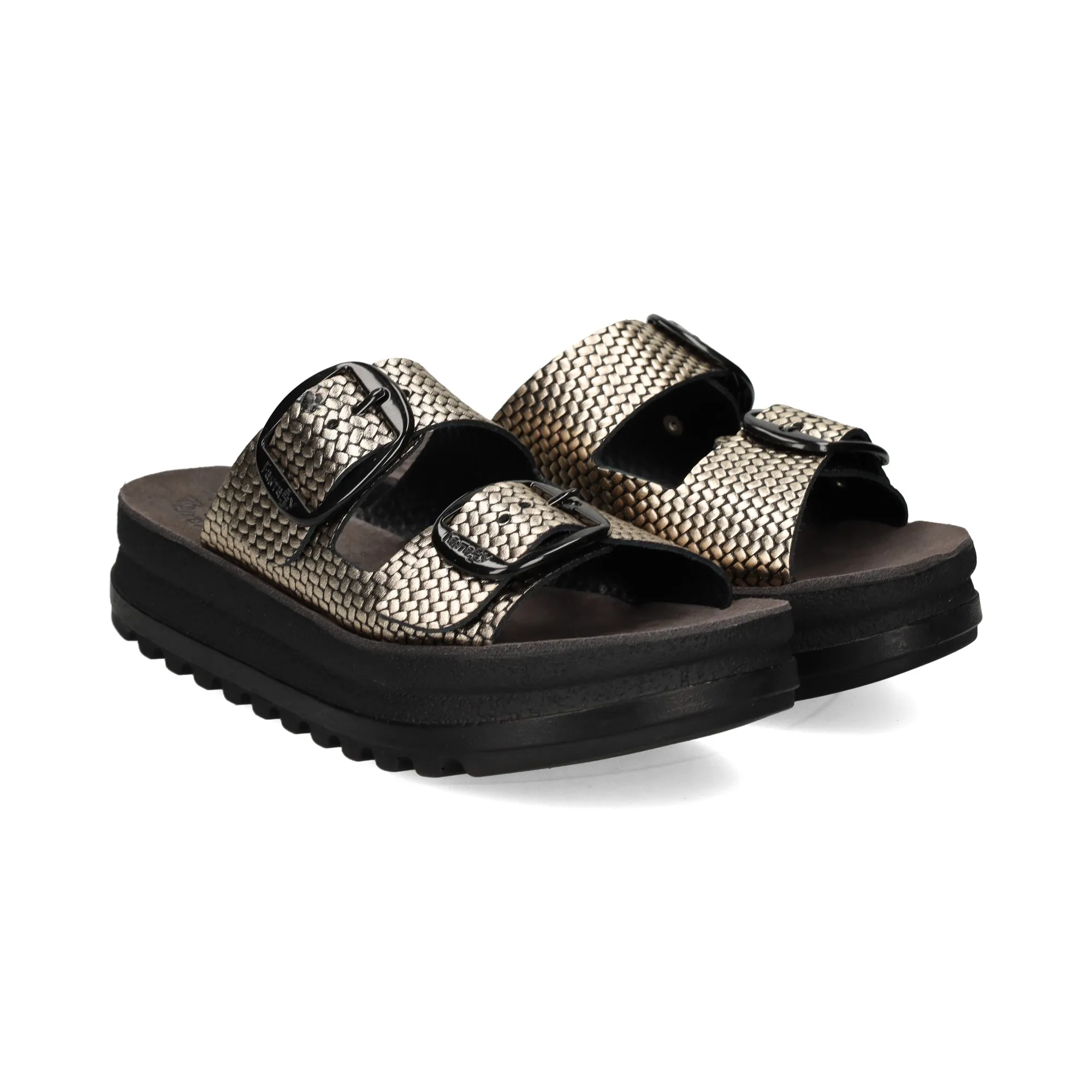 FANTASY Sandalias con plataforma de Mujer ORO