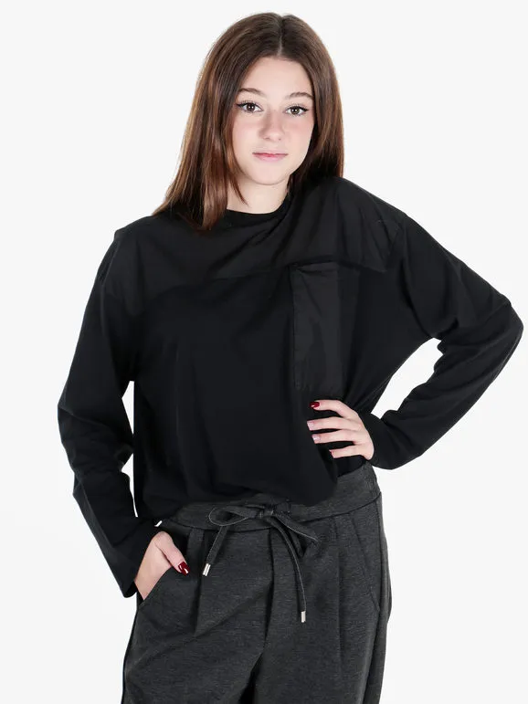 Gioya Camiseta oversize de mujer de algodón de manga larga