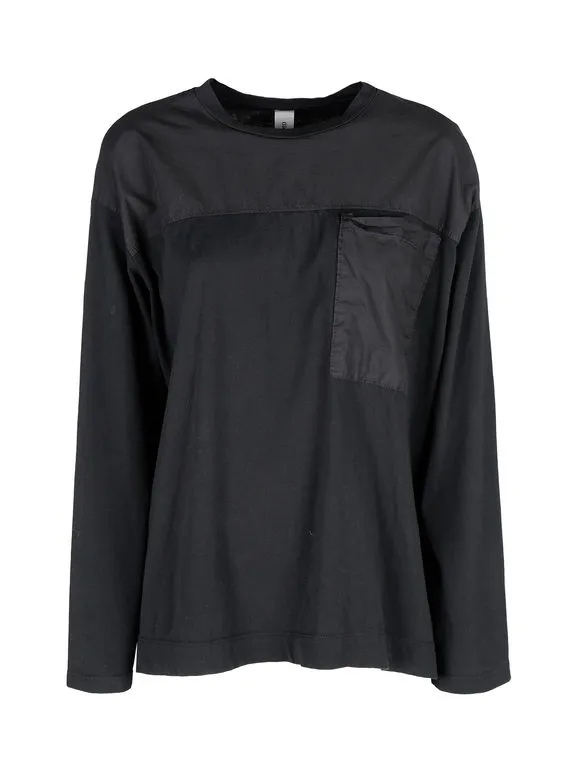 Gioya Camiseta oversize de mujer de algodón de manga larga