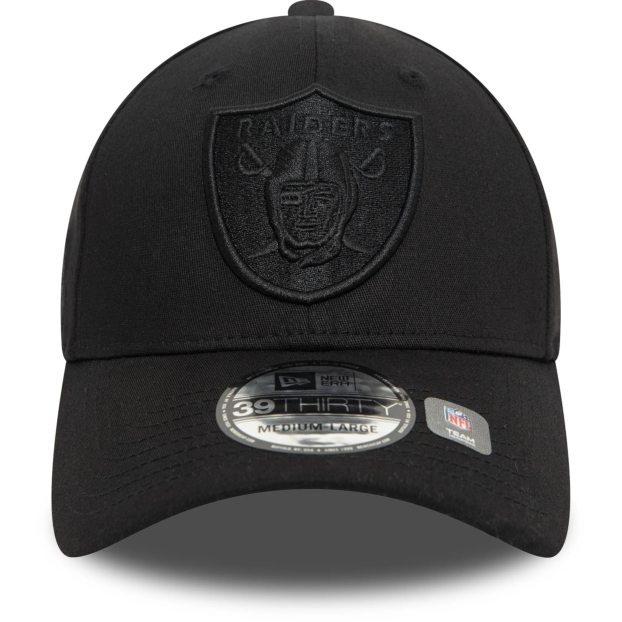 GORRA CON VISERA NEW ERA 39T MONOCHROMY NFL LAS VEGAS RAIDERS  BLACK/BLACK  MEN´S
